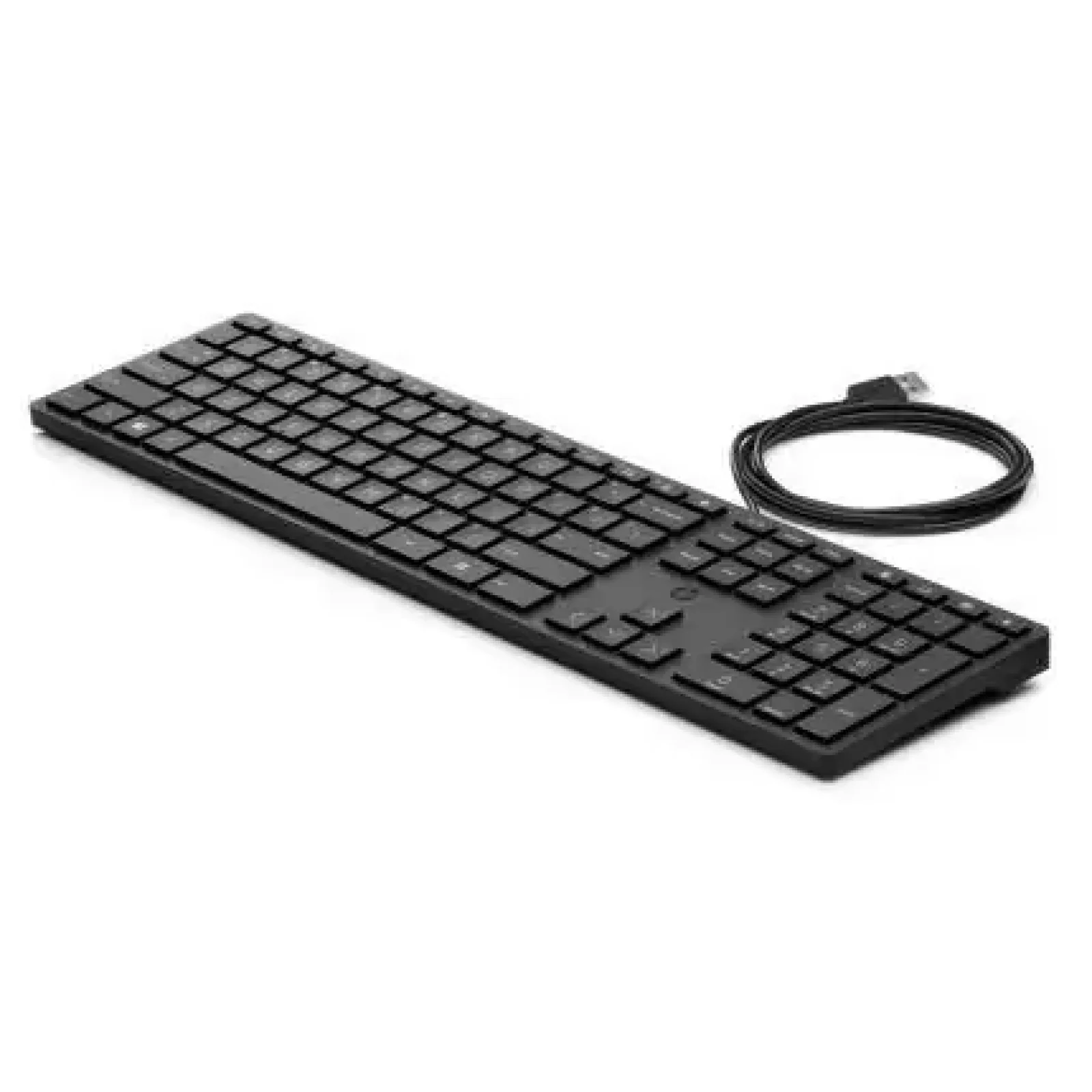 Клавіатура мембранна НР 320K, 109key, USB-A, EN/UK, чорний (9SR37AA) UA