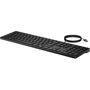 Клавіатура мембранна НР 320K, 109key, USB-A, EN/UK, чорний (9SR37UT) UA