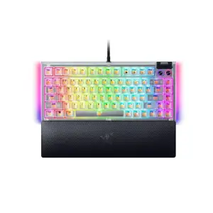 Клавіатура механічна Razer BlackWidow V4 75% RGB 83key Mechanical Tactile Switch GEN-3, USB-A, EN, Phantom White Ed. (RZ03-05003500-R3M1) UA