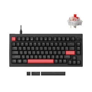 Клавіатура механічна Lemokey X4 84Key, Keychron Red, USB-A, QMK/VIA, Hot-Swap, EN/UKR, Red led, чорний (X4-A1-UA) UA