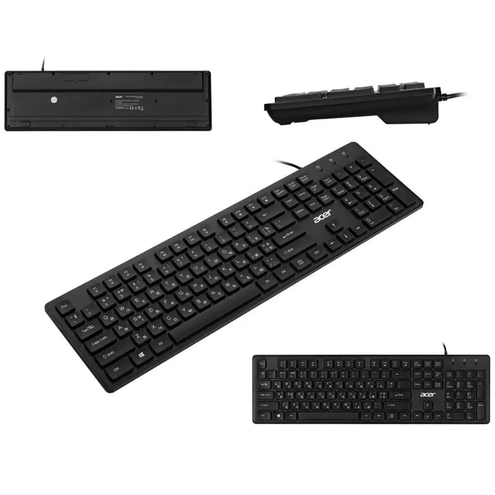 Клавіатура мембранна Acer OKW020, 104key ,USB-A, EN/UKR/RU,Black (ZL.KBDEE.013) UA