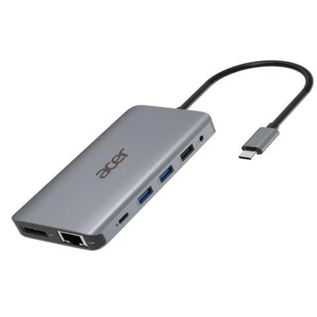 Док-станція Acer 12in1 Type C dongle: 2xUSB3.2, 2xUSB2.0, 1xSD/TF, 2xHDMI, 1xPD, 1xDP, 1xRJ45, 1x3.5 Audio, HP.DSCAB.009 UA
