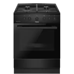 Плита Hansa газова, 67л, 60x60см, чавун, газ контр., чорний мат (FCGM68129) UA