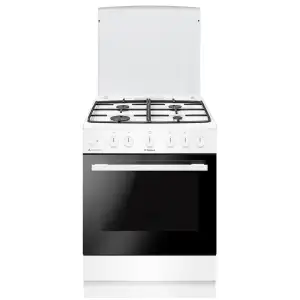 Плита Hansa газова, 67л, 60x60см, чавун, газ контр., білий (FCGW681299) UA
