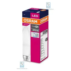Лампа OSRAM LED E14 5Вт 4000K 470Лм B40 (4052899973367) UA