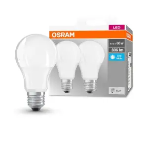 Набір ламп 2шт OSRAM LED E27 8.5Вт 4000К 806Лм A60 (4058075152670) UA