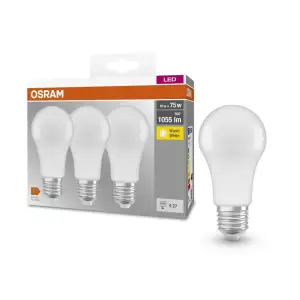 Набір ламп 3шт OSRAM LED E27 10Вт 2700К 1055Лм A60 (4058075819436) UA