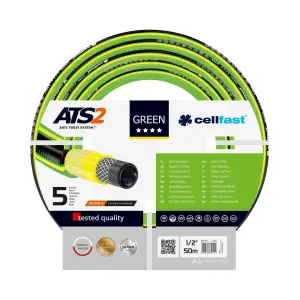Шланг садовий Cellfast GREEN ATS 1/2" 50м 5 шарів до 30бар -20…+60°C (15-101) UA