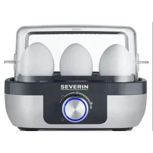 Яйцеварка Severin 420Вт, механічне керування, на 6 яєць, звуков., сигнал, пластик, сіро-чорний (EK3169) UA