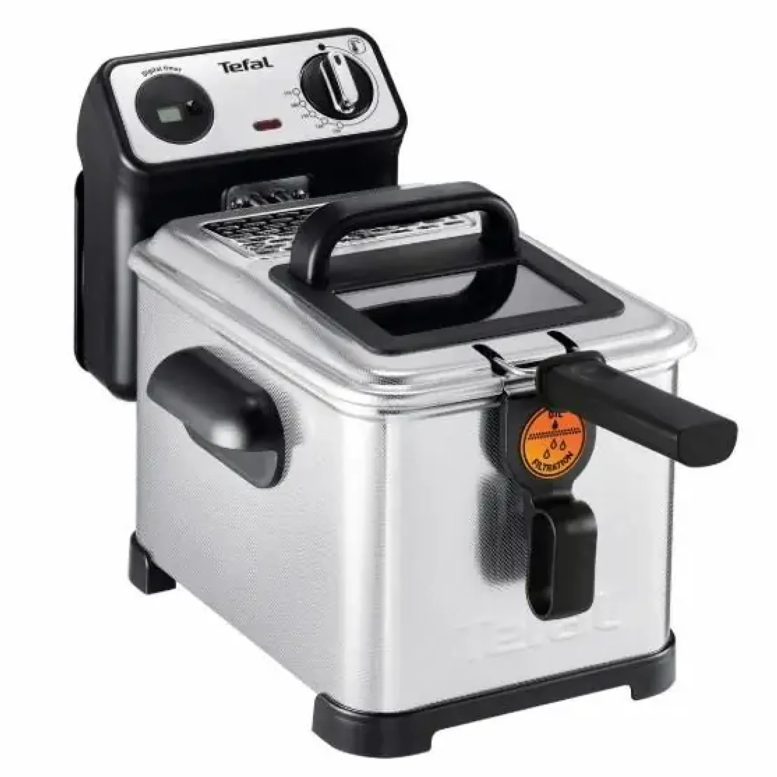 Фритюрниця Tefal Filtra Pro, 2400Вт, ємність-3л, механічне керув., від 150°C до 190°C нержавіюча сталь, чорний (FR511170) UA