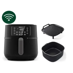 Мультипіч Philips Ovi Connected XXL  2000Вт, чаша-7.2л, сенсорне управл., 8 авто. ппрограм, аксесуари , пластик, Black (HD9285/96) UA