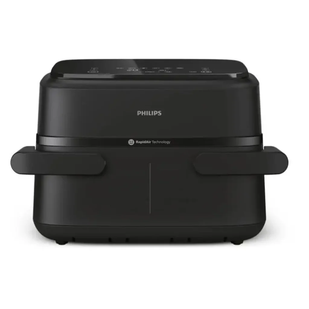 Мультипіч Philips Ovi Flex Dual 2450Вт, чаша-6+3л, сенсорне управл., 2 контейнера, 6 авто. програм, пластик, чорний (NA150/00) UA