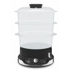 Пароварка Tefal Ultracompact, 800Вт, об'єм-9л, резервуар для води -1л, механічне керув., пластик, чорний (VC204810) UA