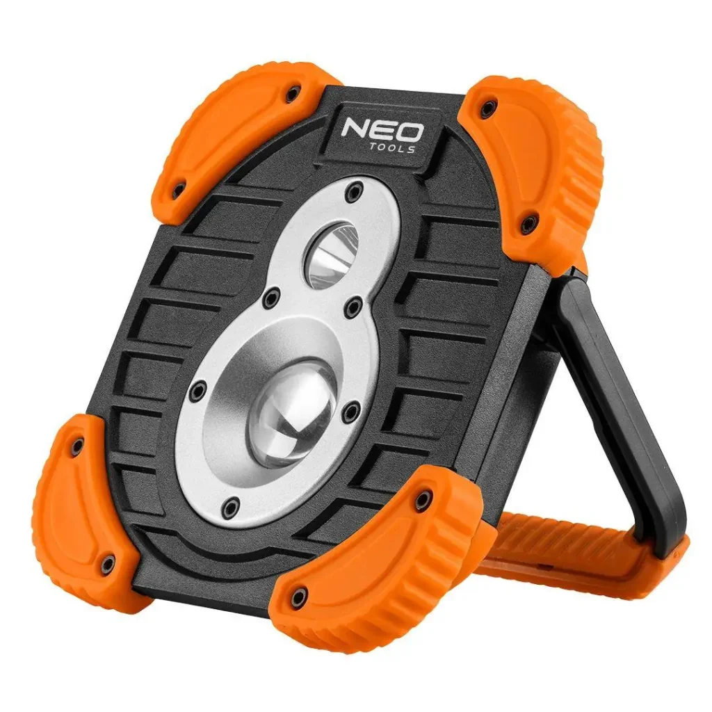 Прожектор акумуляторний Neo Tools, 2600мА•год, 750+250лм, 10+3Вт, 3 функції освітлення, IP44 (99-040) UA