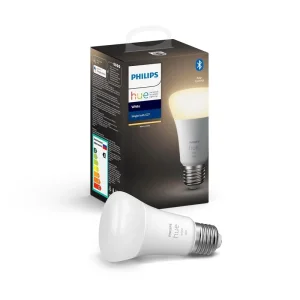 Лампа розумна Philips Hue E27, 9W(60Вт), 2700K, White, ZigBee, Bluetooth, димування, 929001821618 UA