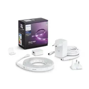 Лента светодиодная умная Philips Hue Plus, 0.5W(20Вт), 2000K-6500K, RGB, ZigBee, Bluetooth, диммирование, базовый комплект, блок питания, 2м, 929002269110 UA