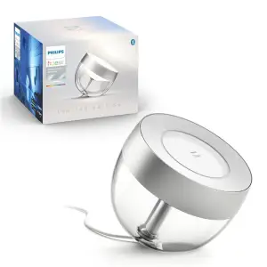 Настільний світильник розумний Philips Hue Iris, 2000K-6500K, RGB, ZigBee, Bluetooth, димування, срібний, 929002376703 UA