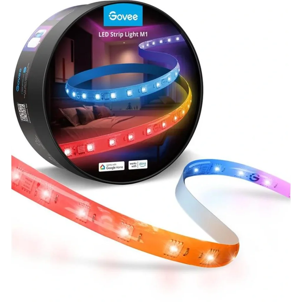 Стрічка світлодіодна розумна Govee H61E1, 5м, RGBICW, WI-FI/Bluetooth, білий, H61E13D2 UA