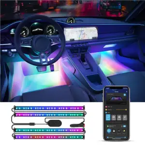 Набір розумного підсвічування для автомобіля Govee H7090 RGBIC Interior Car Lights Чорний, H70900A1 UA
