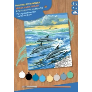 Набір для творчості Sequin Art PAINTING BY NUMBERS JUNIOR Dolphins SA0031 UA