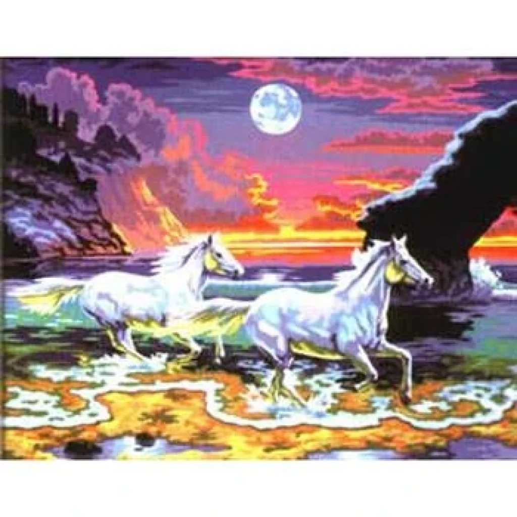 Набір для творчості Sequin Art PAINTING BY NUMBERS SENIOR Коні та прибій моря SA0041 UA