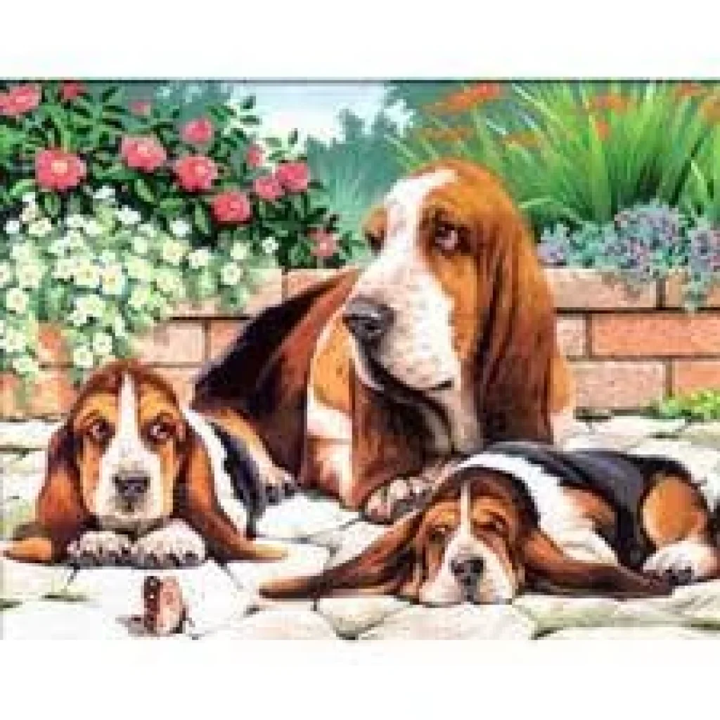 Набір для творчості Sequin Art PAINTING BY NUMBERS SENIOR Гончі Бассет SA0044 UA