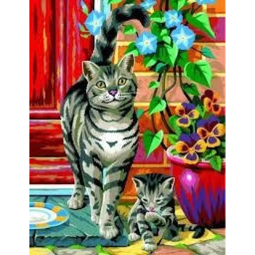 Набор для творчества Sequin Art PAINTING BY NUMBERS JUNIOR-PAIRS Коты SA0213 UA