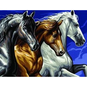Набір для творчості Sequin Art PAINTING BY NUMBERS SENIOR Дикі коні SA1040 UA