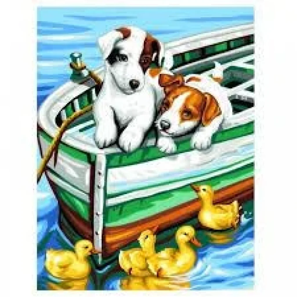 Набір для творчості Sequin Art PAINTING BY NUMBERS JUNIOR Цуценята та Качки SA1332 UA