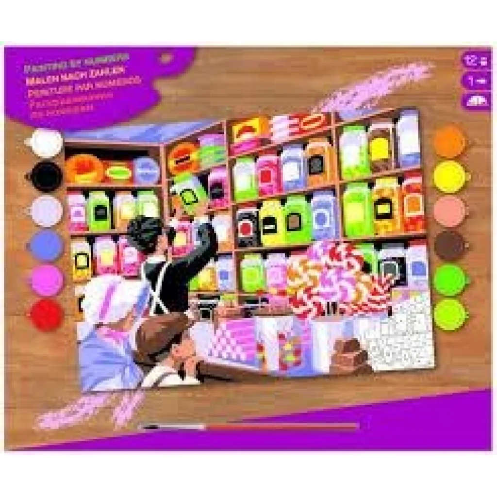 Набір для творчості Sequin Art PAINTING BY NUMBERS SENIOR Магазин солодощів, SA1520 UA
