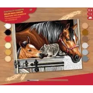 Набір для творчості Sequin Art PAINTING BY NUMBERS SENIOR Тріо в стайні SA1523 UA