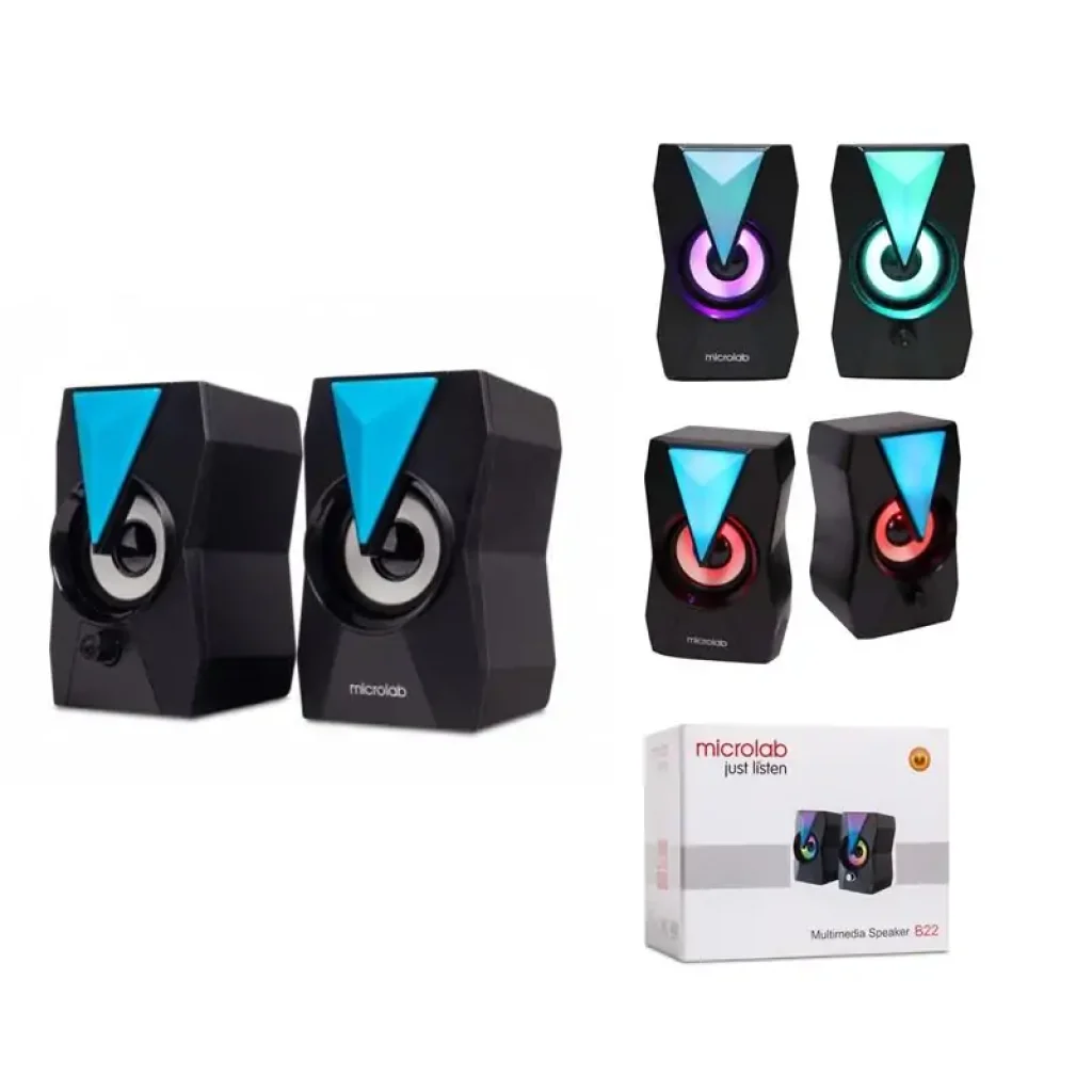 Акустична система MICROLAB B-22 2.0, USB, mini-jack, чорний UA
