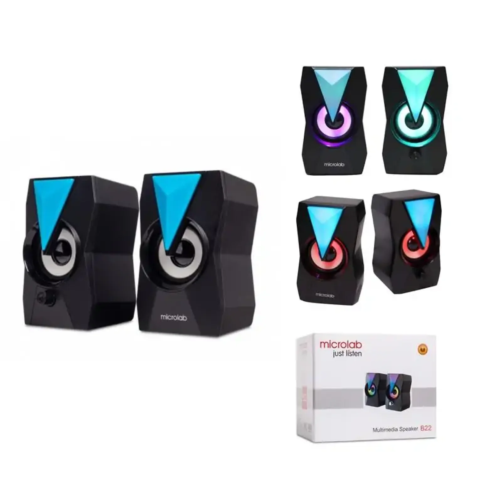 Акустична система MICROLAB B-22 2.0, USB, mini-jack, чорний UA