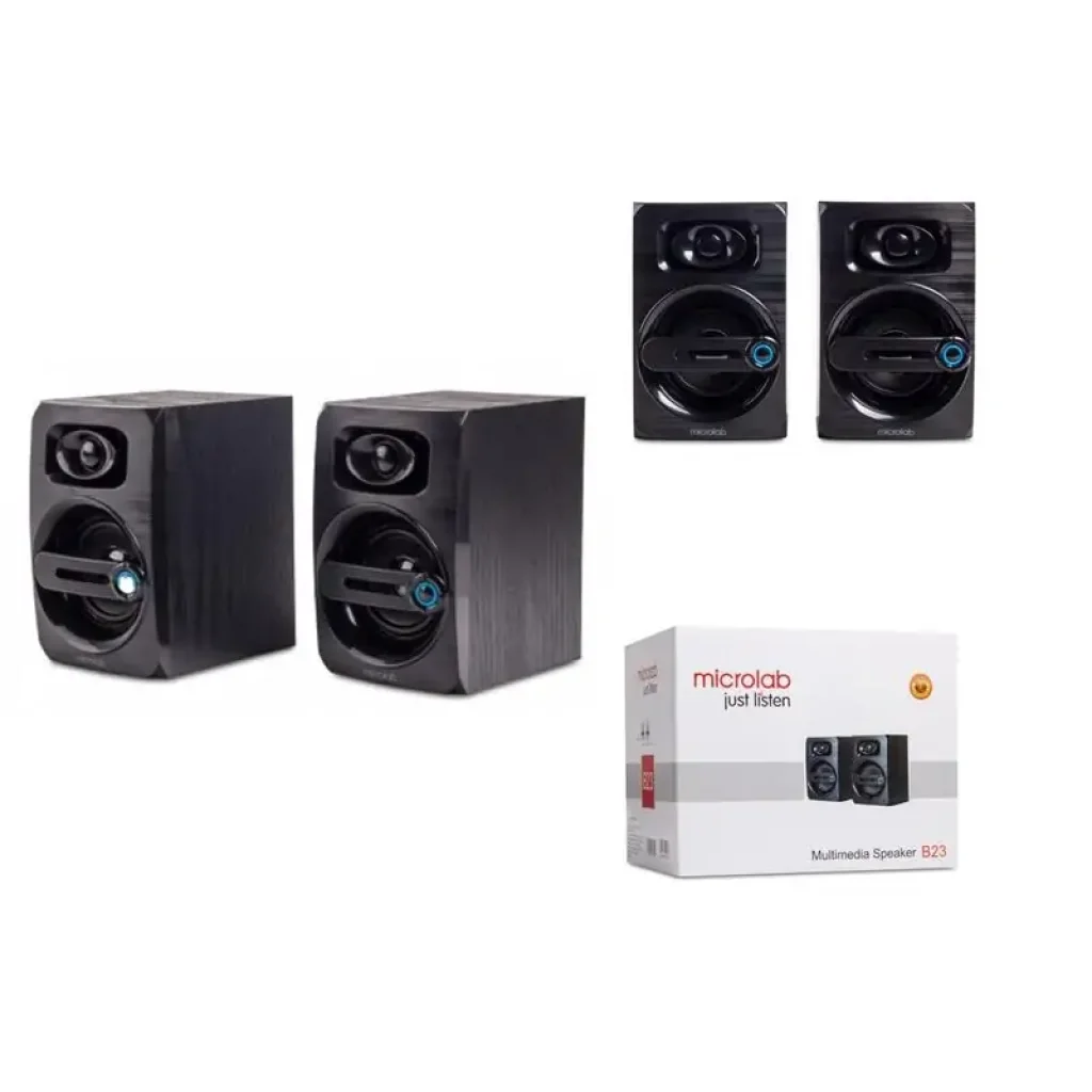 Акустична система MICROLAB B-23 2.0, USB, mini-jack, дерево UA