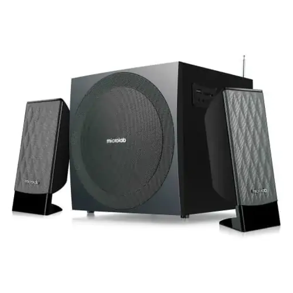 Акустична система MICROLAB M-300U 2.1, 38W, mini-jack/USB/SD/FM, чорний UA