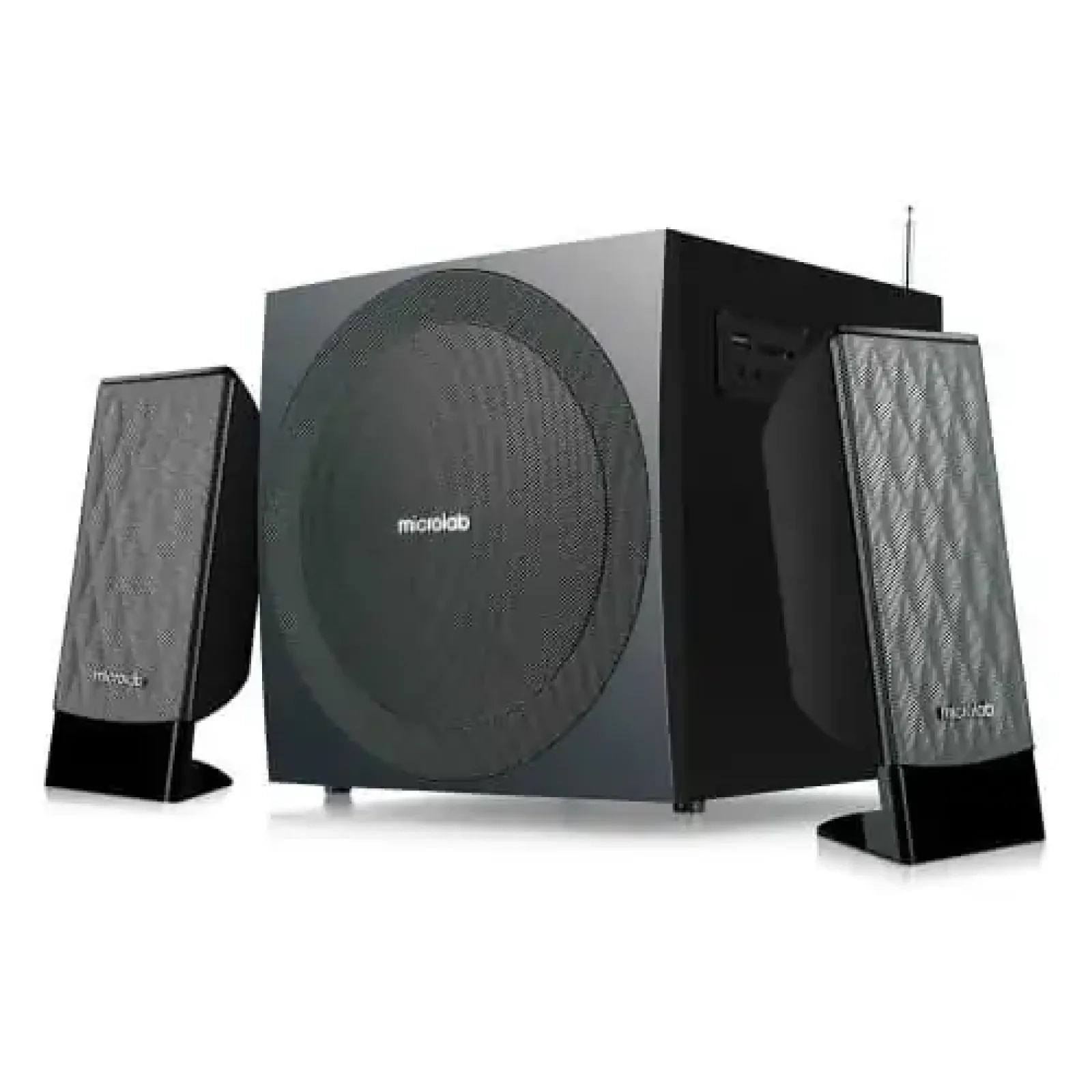 Акустична система MICROLAB M-300U 2.1, 38W, mini-jack/USB/SD/FM, чорний UA