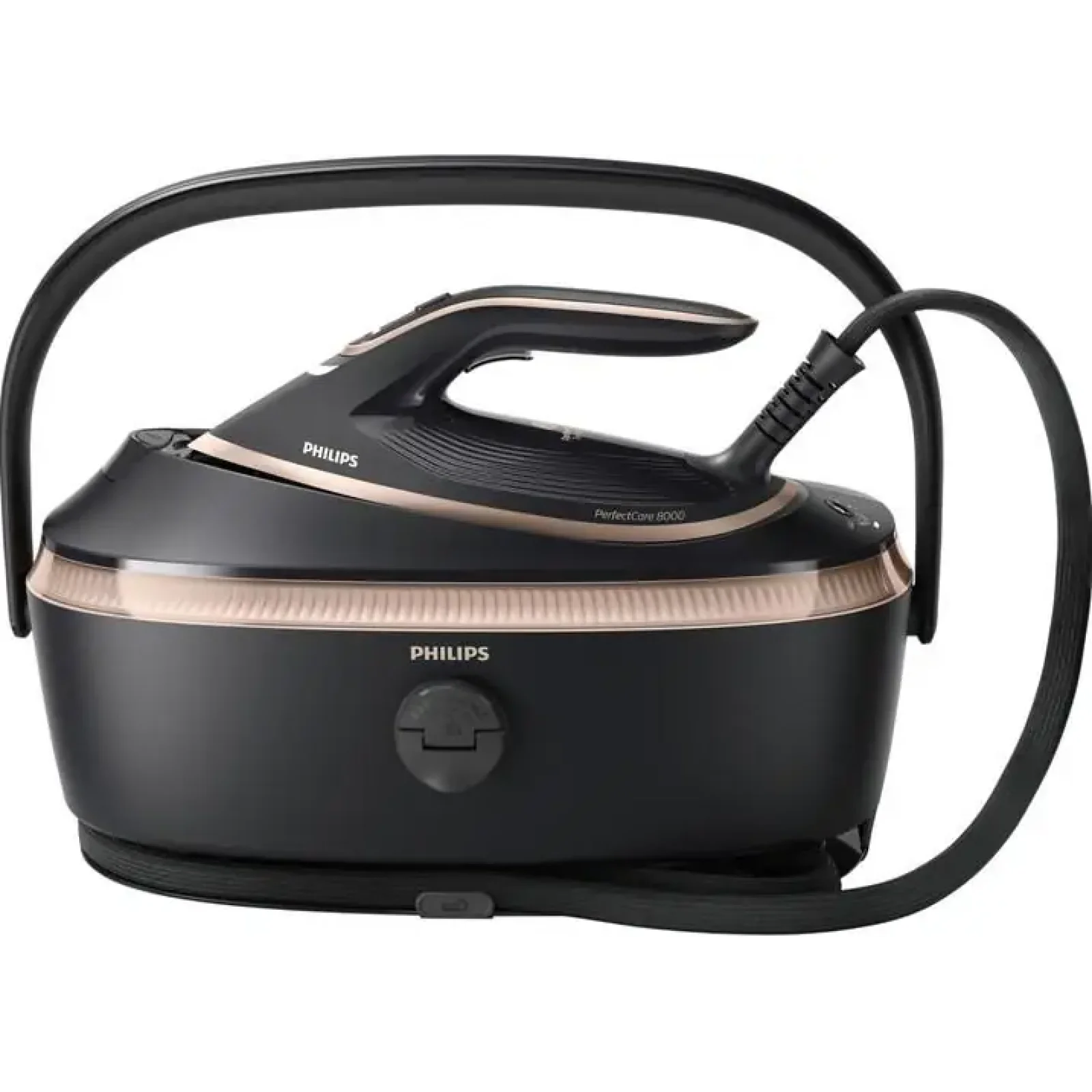 Парогенератор Philips PerfectCare 8000, 3120Вт, 1400мл, паровий удар -800гр, верт. відпарювання, нерж. сталь, Black (PSG8300/80) UA