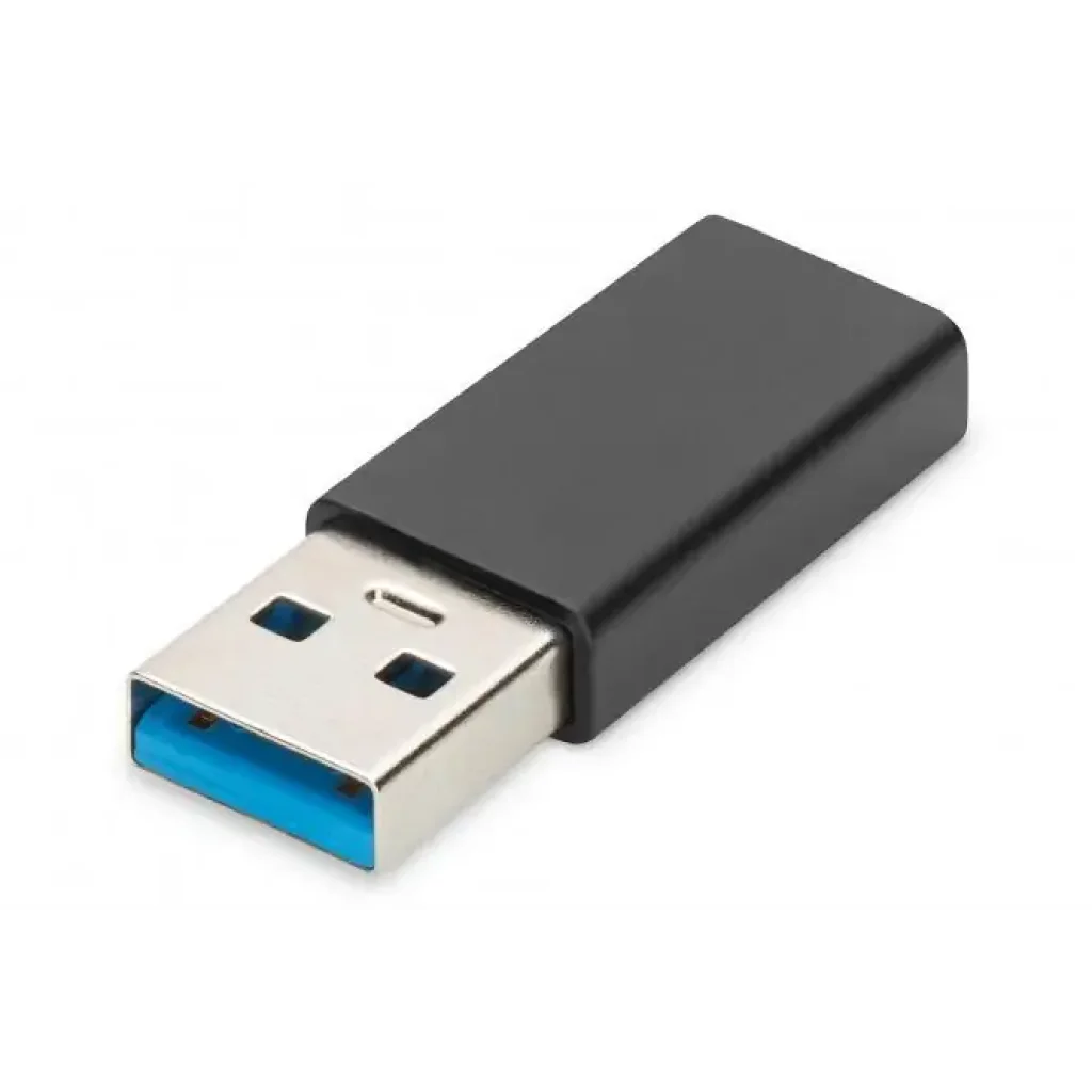 Адаптер DIGITUS USB-A > USB-C (M/F), 3A, 5GB, ver. 3.0 (AK-300524-000-S) UA