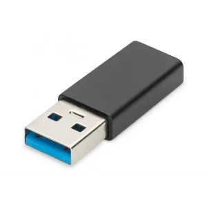 Адаптер DIGITUS USB-A > USB-C (M/F), 3A, 5GB, ver. 3.0 (AK-300524-000-S) UA