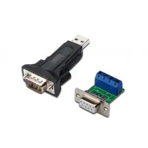 Адаптер DIGITUS USB 2.0 to RS232, RS485 incl., чорний (DA-70157) UA