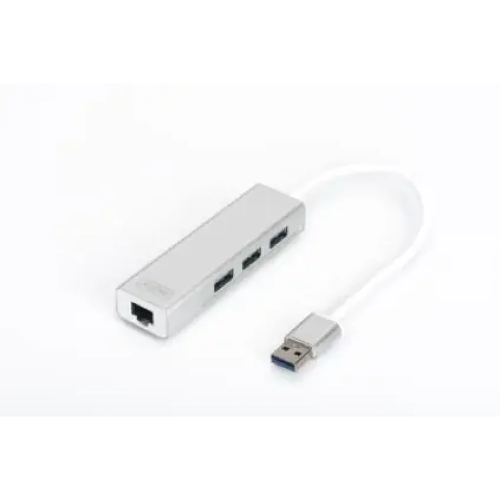 Хаб DIGITUS USB-A > 3xUSB-A/RJ45 (DA-70250-1) UA