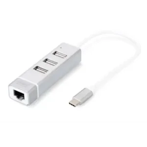 Хаб DIGITUS USB-C > 3xUSB-A/RJ45 (DA-70253) UA