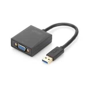 Адаптер DIGITUS USB 3.0 - VGA Full HD, M/F, 0.15м (DA-70840) UA