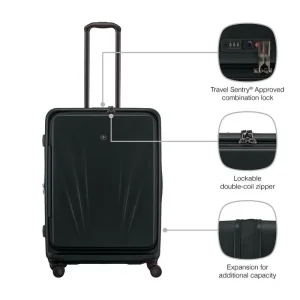 Валіза Wenger Skyon Hardside Large, велика, полікарбонат, TSA, 4 колеса, розширення, чорний (653566) UA