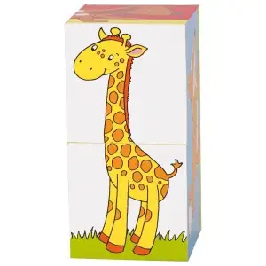 Кубики дерев'яні goki Тварини 57725G UA