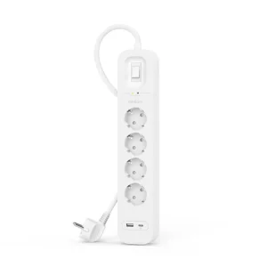 Подовжувач-фільтр мережевий Belkin 4хТип F, USB-A/USB-C 18Вт, 16А з захистом від перенапруги, 2м, SRB001VF2M UA