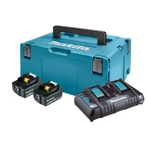 Набір акумулятора та зарядного пристрою Makita197629-2 LXT BL1850B 2х18В 5А·год ЗП DC18RD кейс Makpac3 UA