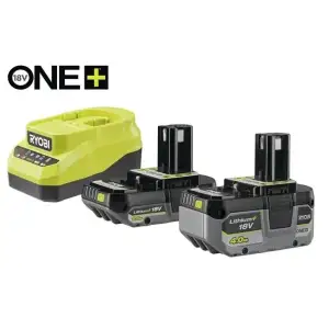 Набір акумулятора та зарядного пристрою Ryobi ONE+ RC18120A-242X 18В 1х2А·год 1х4А·год ЗП 2А (5133006916) UA