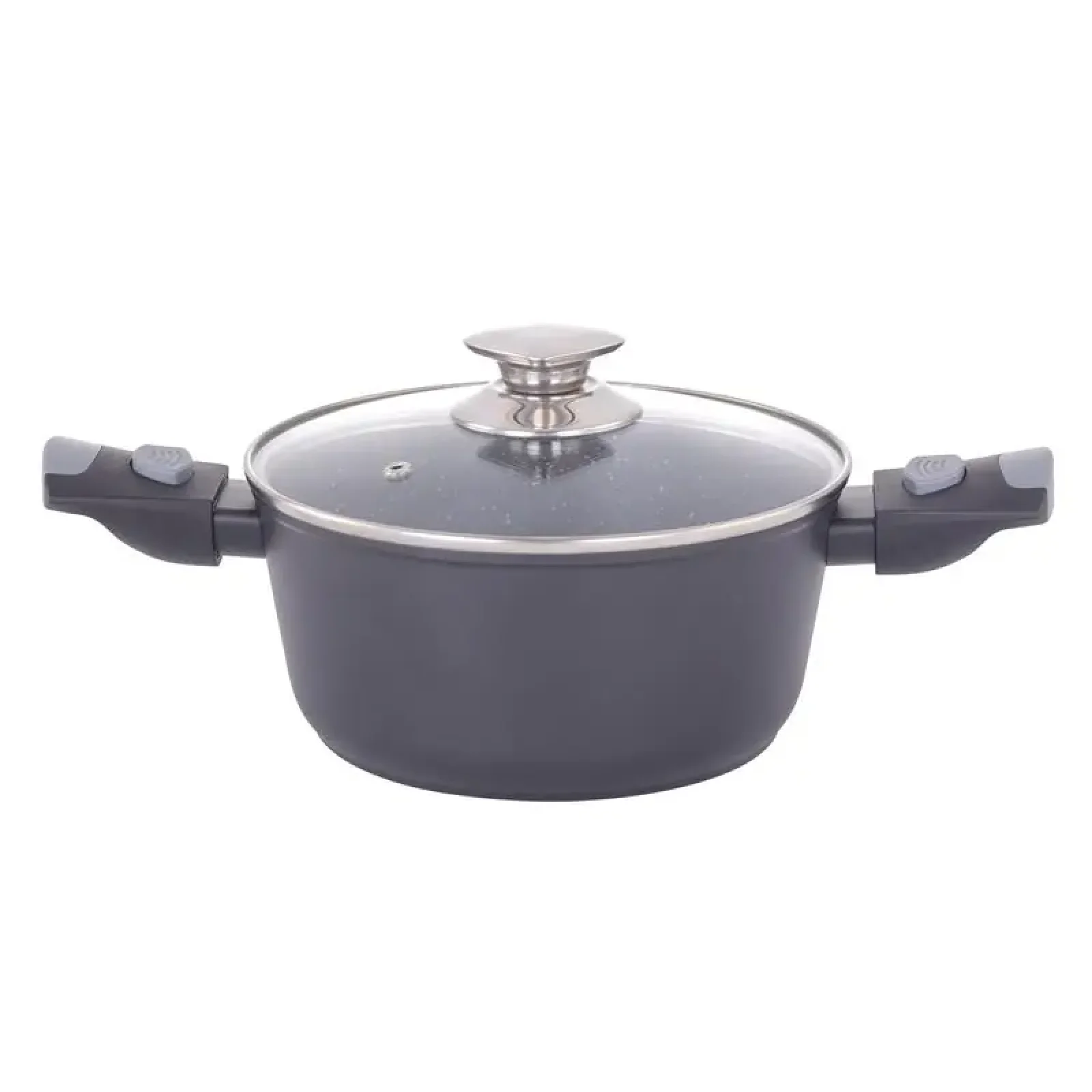 Каструля зі скляною кришкою Ardesto Gemini Bari, 2.5л, алюміній, Black (AR1925AC) UA