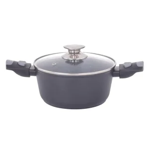 Каструля зі скляною кришкою Ardesto Gemini Bari, 2.5л, алюміній, Black (AR1925AC) UA